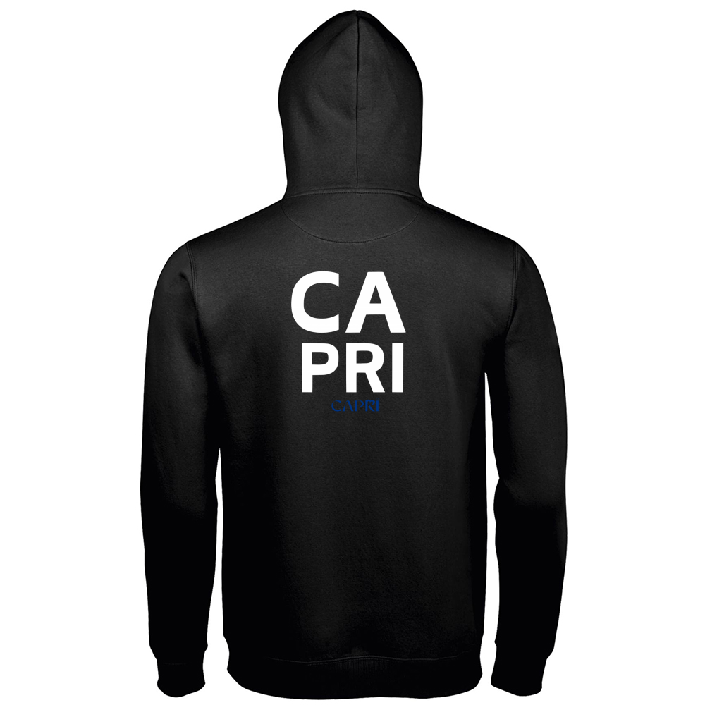 Hoodie Premium Men CAPRI DESIGN SCRITTA BIANCA
