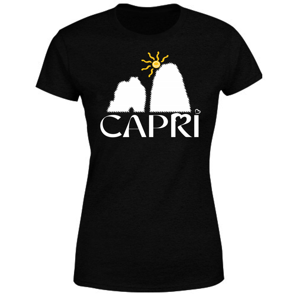 T-Shirt Donna CAPRI HAPPY FARAGLIONI WHITE
