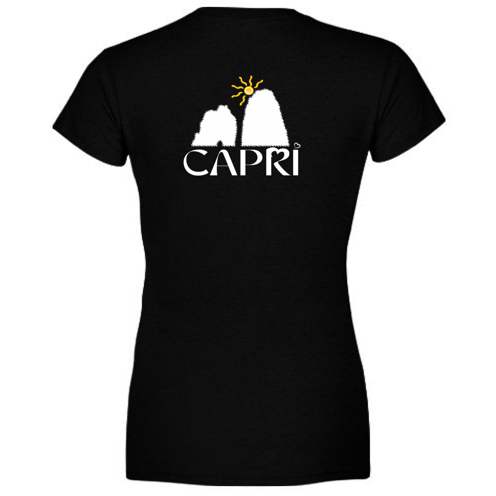 T-Shirt Donna CAPRI HAPPY FARAGLIONI WHITE
