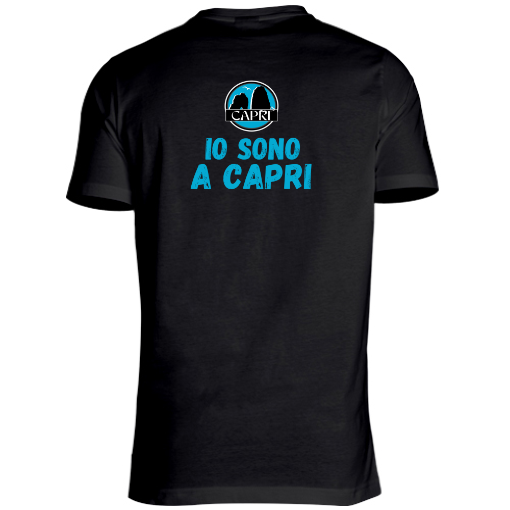 T-Shirt Unisex IO SONO A CAPRI SCRITTA AZZURRA