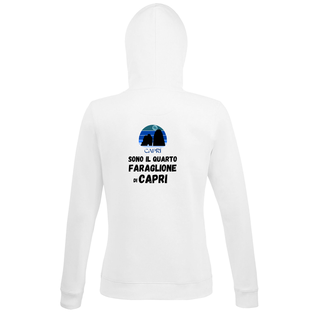 Hoodie Premium Women SONO IL QUARTO FARAGLIONE DI CAPRI SCRITTA NERA