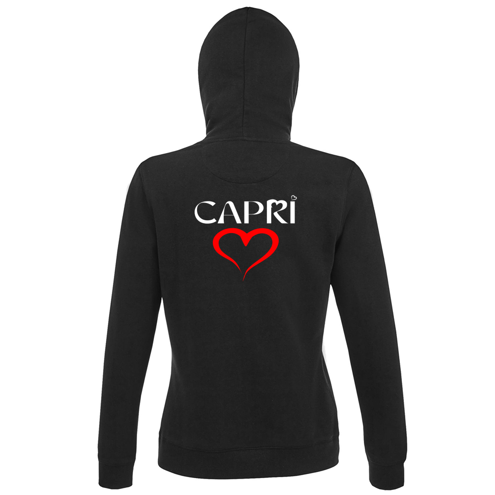 Premium Women Hoodie CAPRI HEART RED
