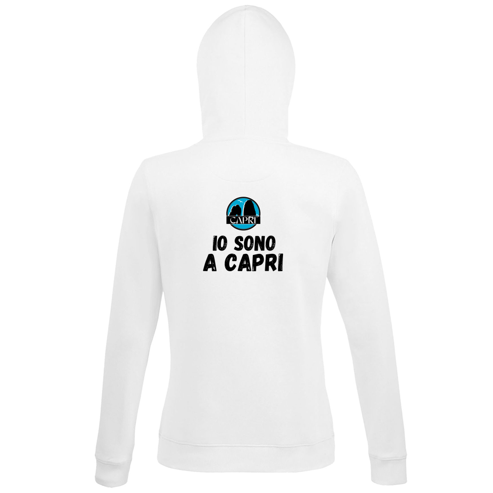 Premium Women Hoodie I AM IN CAPRI BLACK WRITING