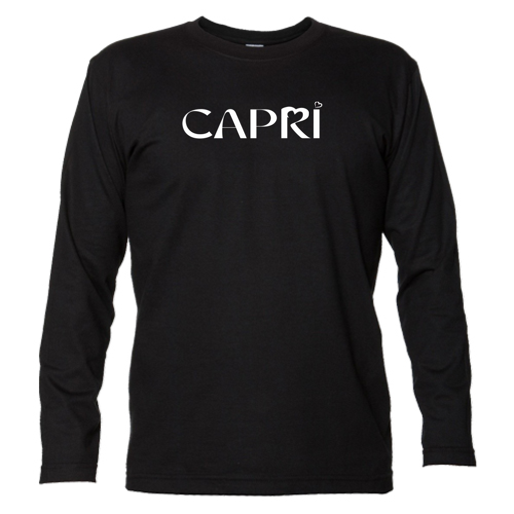 Unisex Long Sleeve T-Shirt CAPRI MINIMAL WHITE WRITING