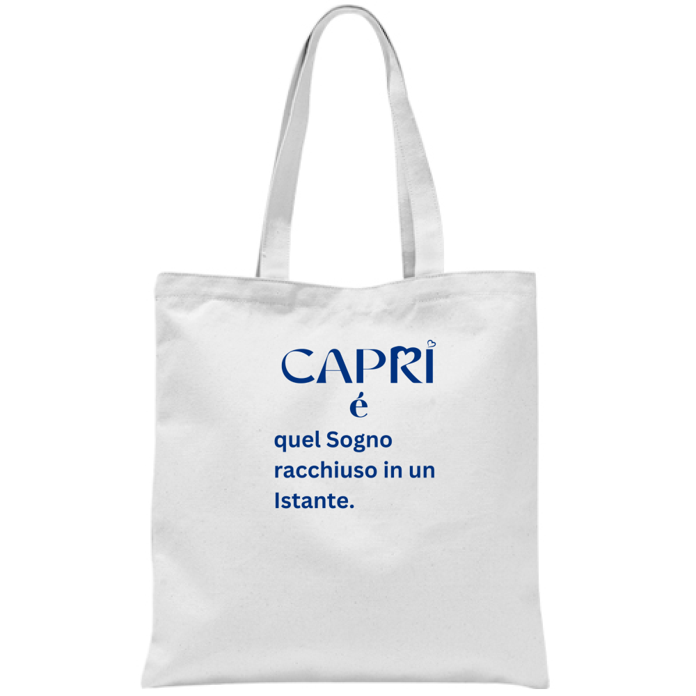 Capri Bag Dream enclosed in an instant written Blue