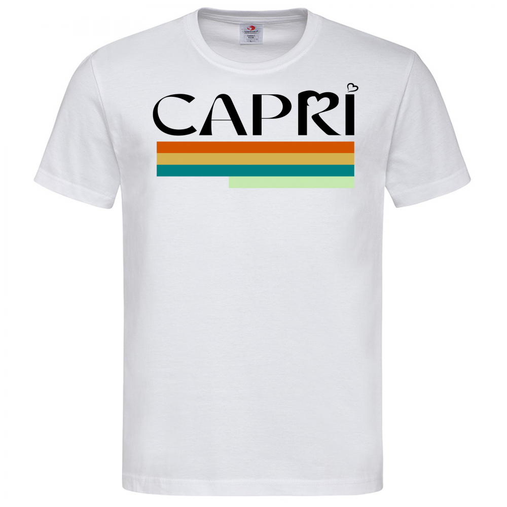 T-Shirt Men Premium CAPRI TECNICOLOR SCRITTA NERA