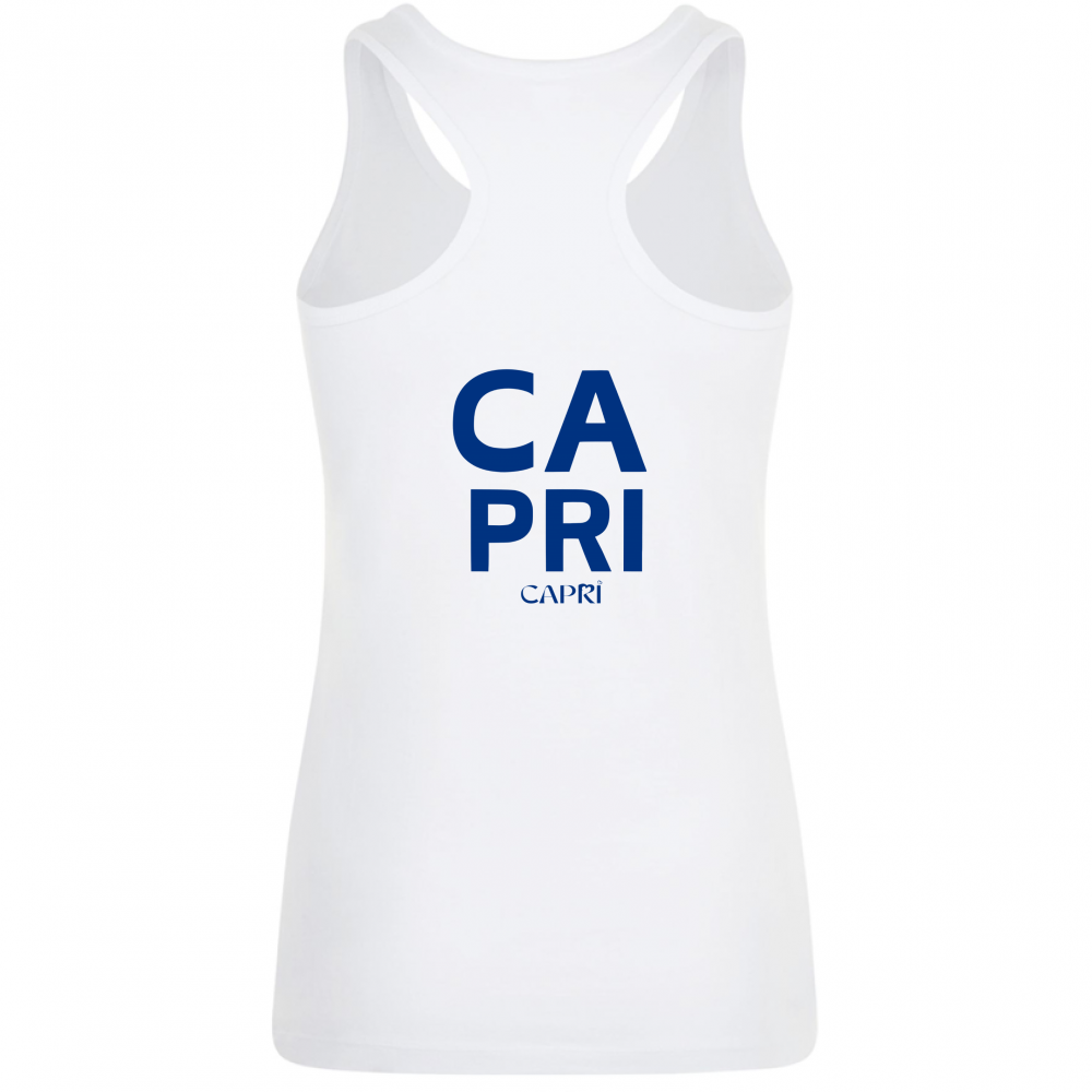 Women's Tank Top CAPRI DESIGN WRITTEN BLUE