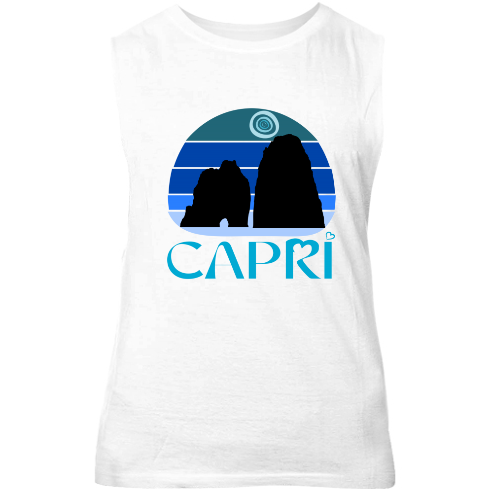 Canotta Unisex CAPRI VINTAGE TRAMONTO AZZURRATO