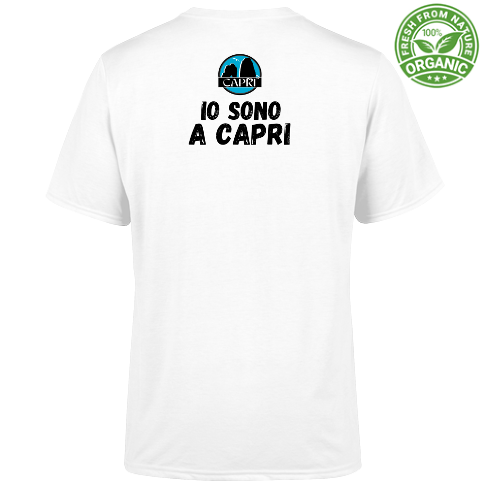 T-Shirt Bambino Organic IO SONO A CAPRI SCRITTA NERA