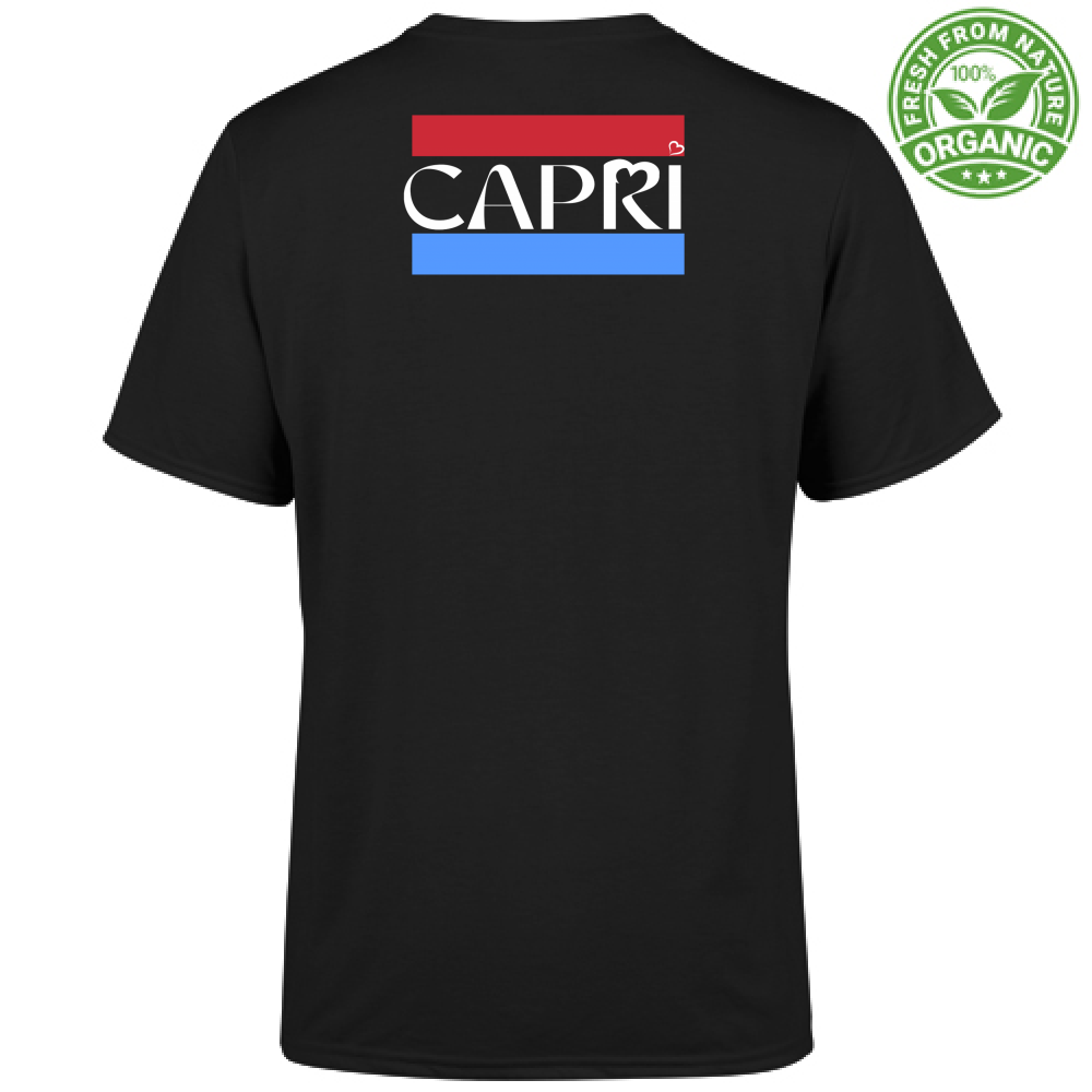 T-Shirt Unisex Organic CAPRI FASCIA ROSSO BLUE BIANCO
