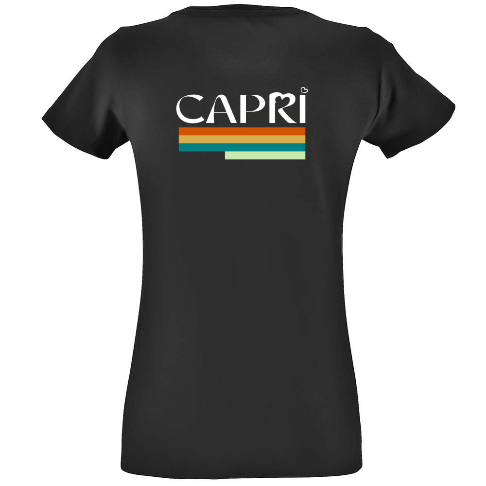 T-Shirt Women Fit CAPRI TECNICOLOR SCRITTA BIANCA