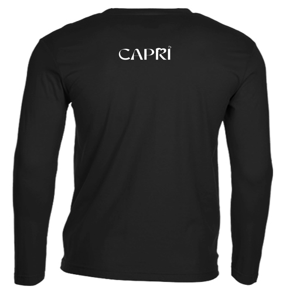 Unisex Long Sleeve T-Shirt CAPRI MINIMAL WHITE WRITING