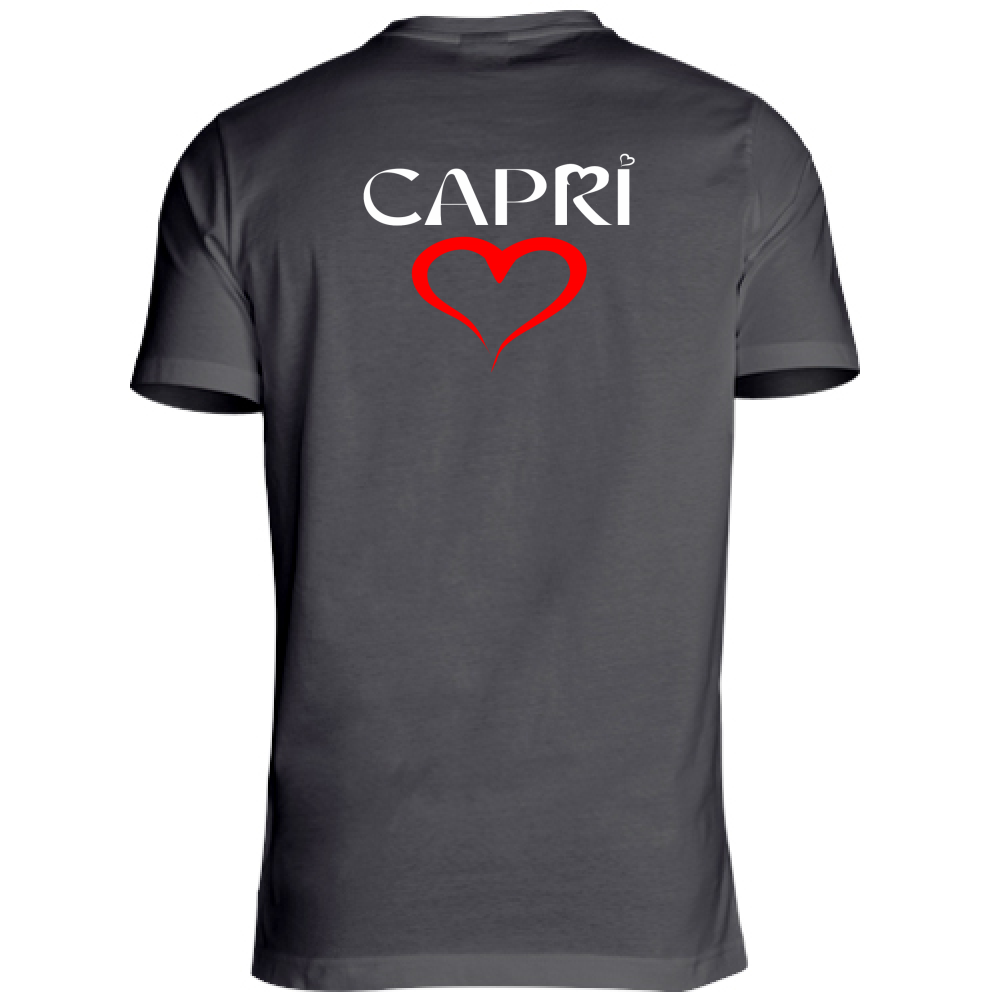 T-Shirt Unisex Large CUORE CAPRI ROSSO