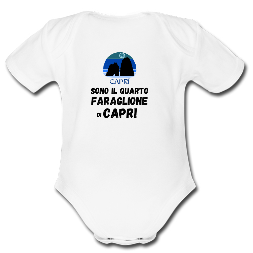Body Bambino SONO IL QUARTO FARAGLIONE DI CAPRI SCRITTA NERA