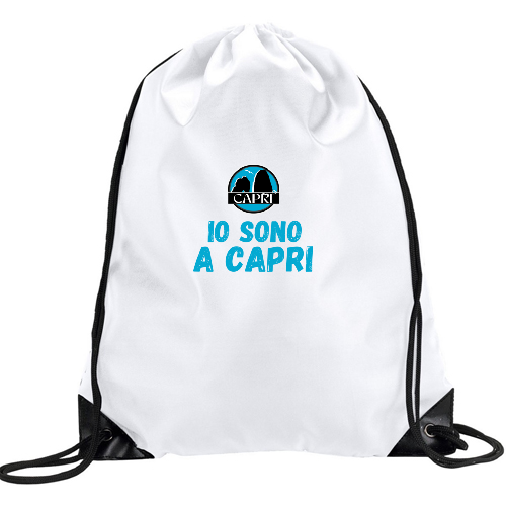 Backpack I AM IN CAPRI BLUE WRITING