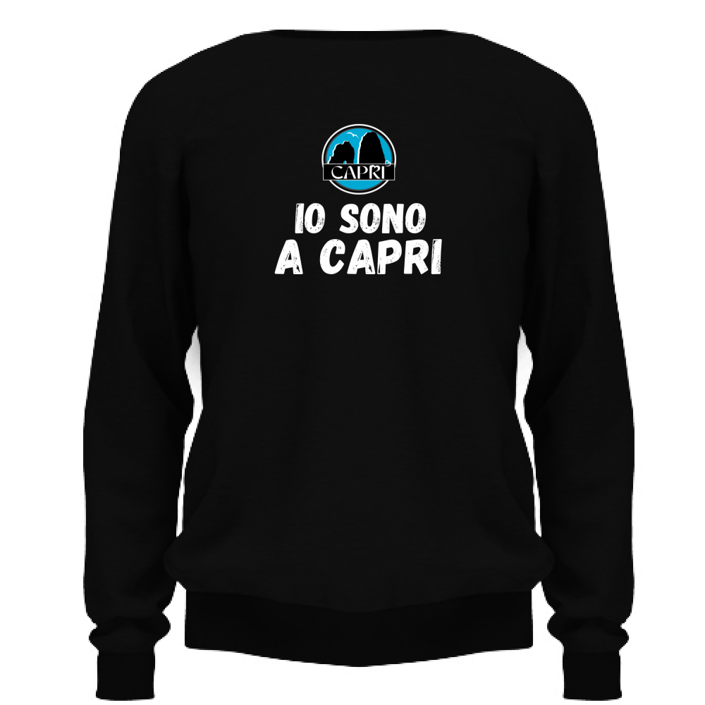 Unisex Sweatshirt I AM IN CAPRI WHITE WRITING