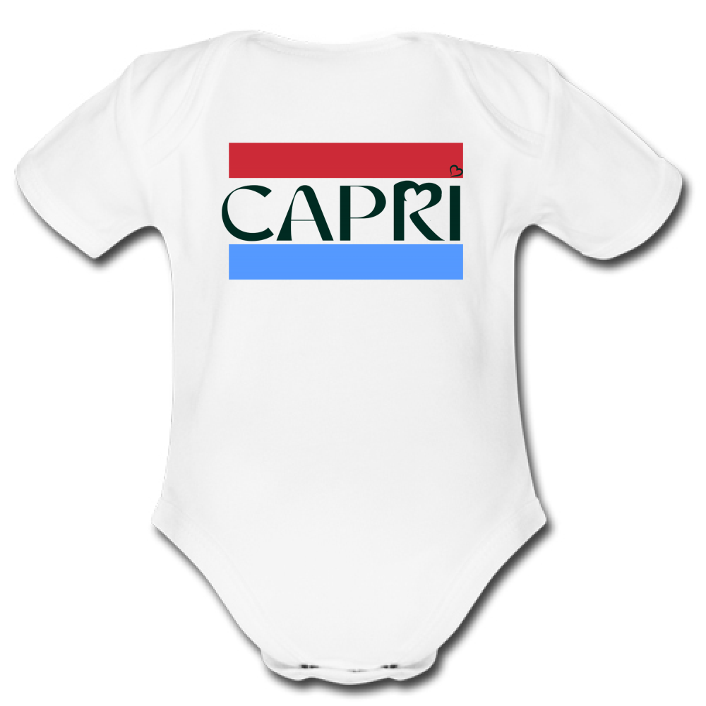 Body Bambino CAPRI FASCIA ROSSO BLUE SCRITTA NERA