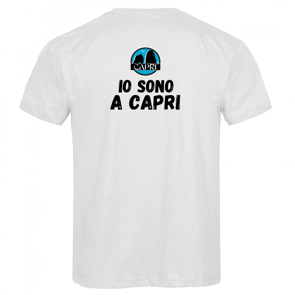 T-Shirt Men Premium IO SONO A CAPRI SCRITTA NERA