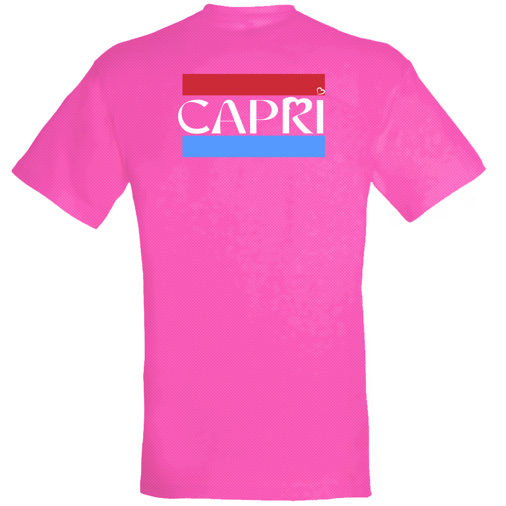 T-Shirt Unisex Dry Sport CAPRI FASCIA ROSSO BLUE BIANCO