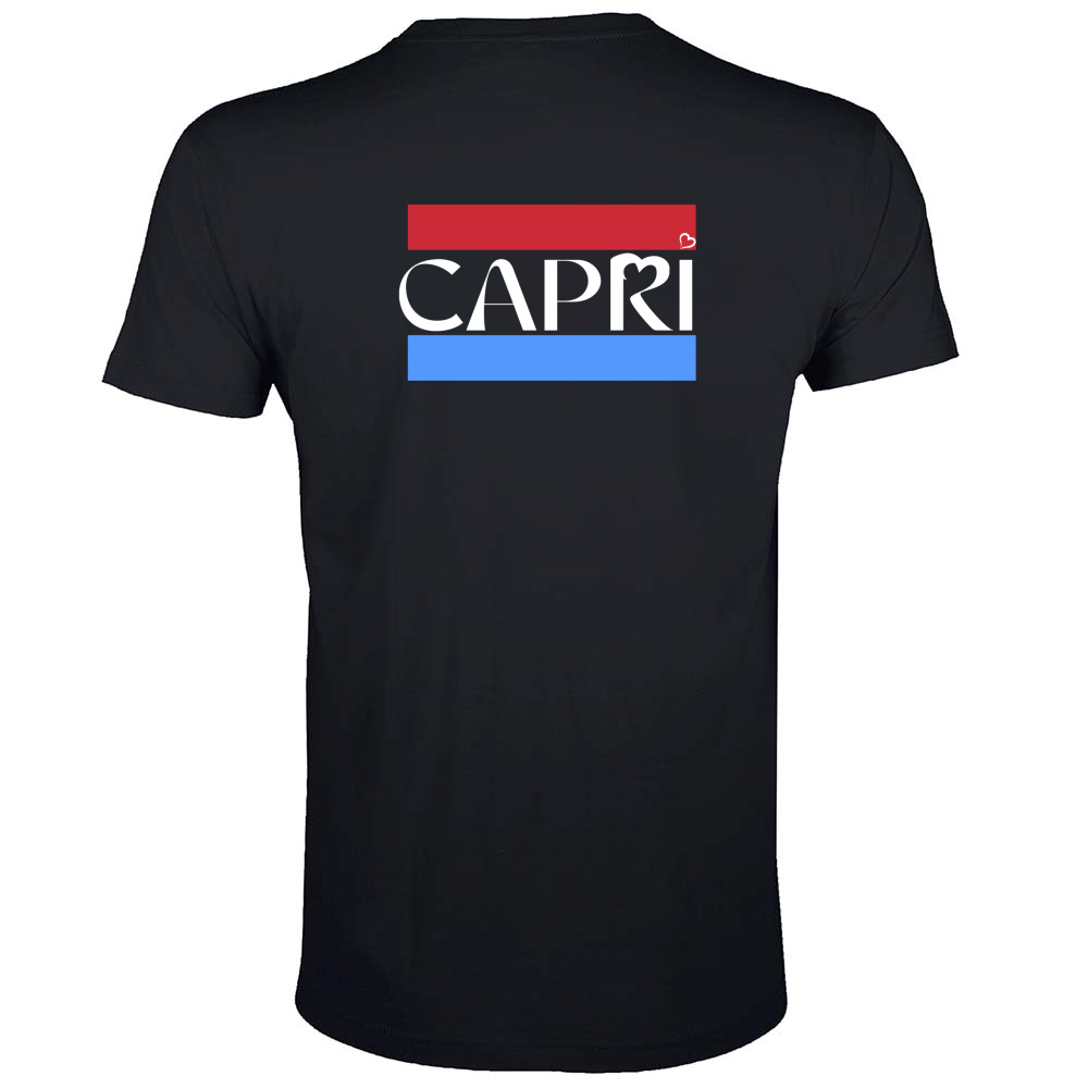 T-Shirt Men Fit CAPRI FASCIA ROSSO BLUE BIANCO