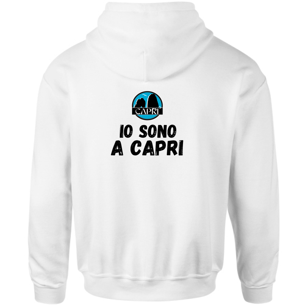 Felpa Bambino con Cappuccio IO SONO A CAPRI SCRITTA NERA