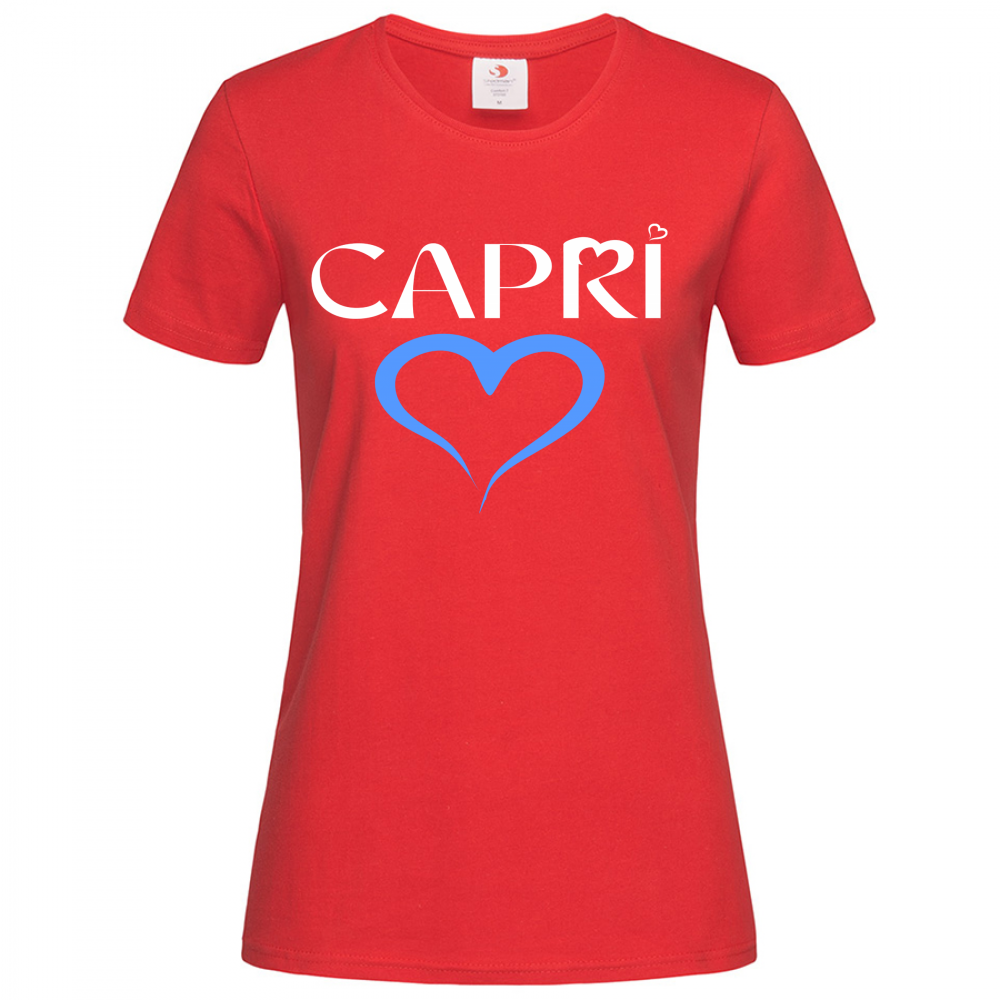 T-Shirt Women Premium CAPRI CUORE AZZURRO