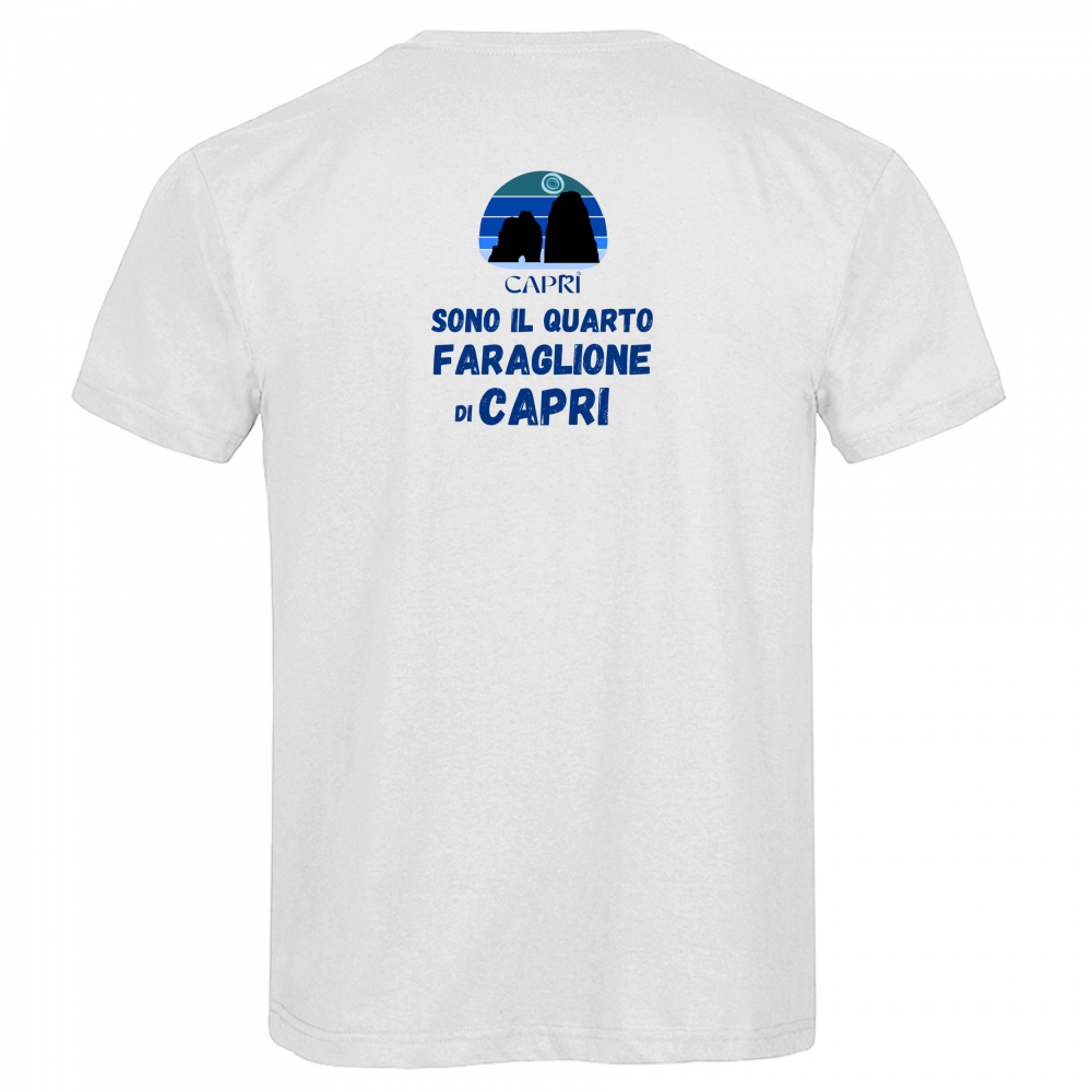 T-Shirt Men Premium SONO IL QUARTO FARAGLIONE DI CAPRI SCRITTA BLUE