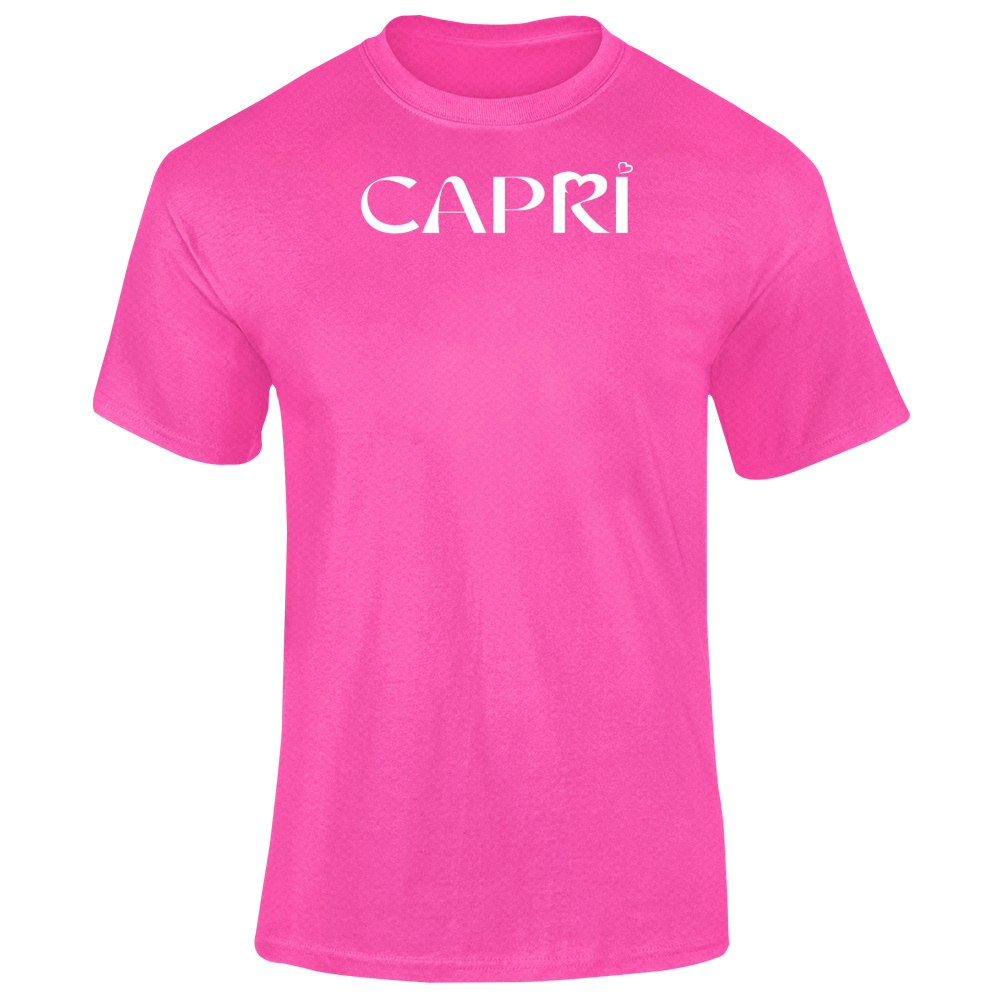 T-Shirt Unisex Dry Sport CAPRI MINIMAL SCRITTA BIANCA