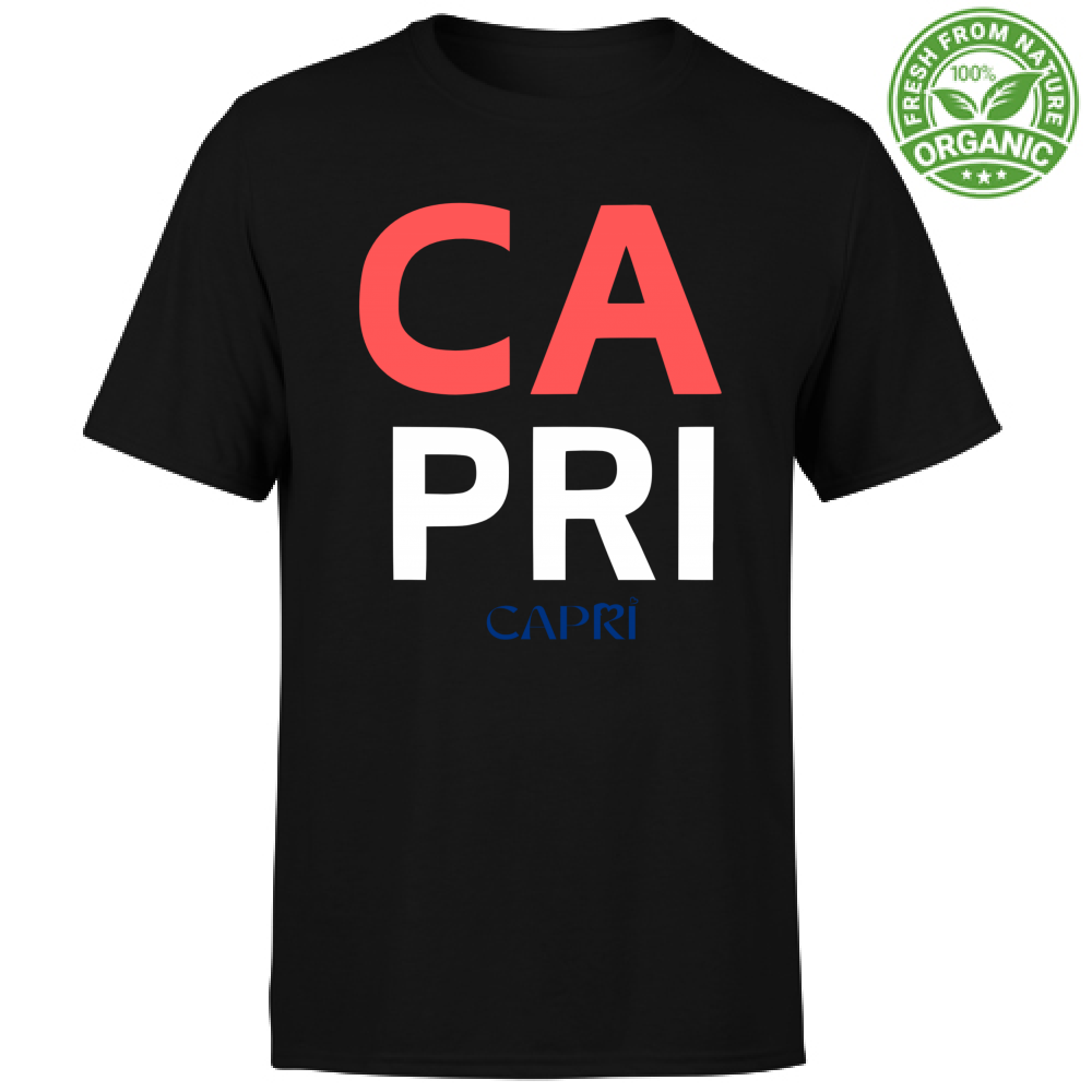 T-Shirt Unisex Organic CAPRI DESIGN SCRITTA ROSSA