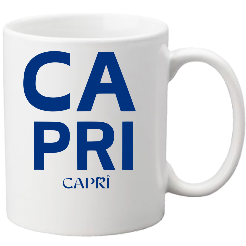 Tazza CAPRI DESIGN SCRITTA BLUE