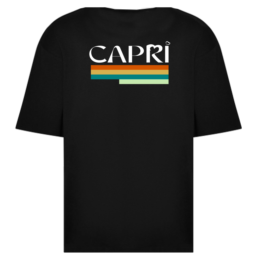 T-Shirt Oversize CAPRI TECNICOLOR SCRITTA BIANCA