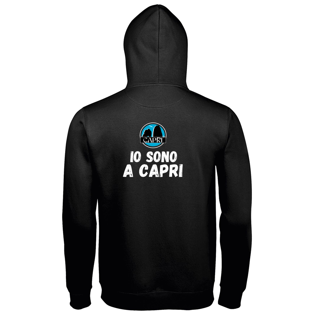 Premium Men's Hoodie I AM IN CAPRI WHITE WRITING