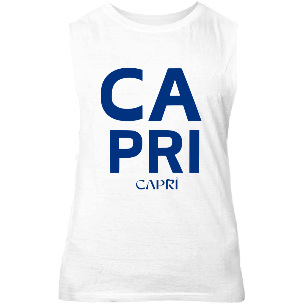 Canotta Unisex CAPRI DESIGN SCRITTA BLUE