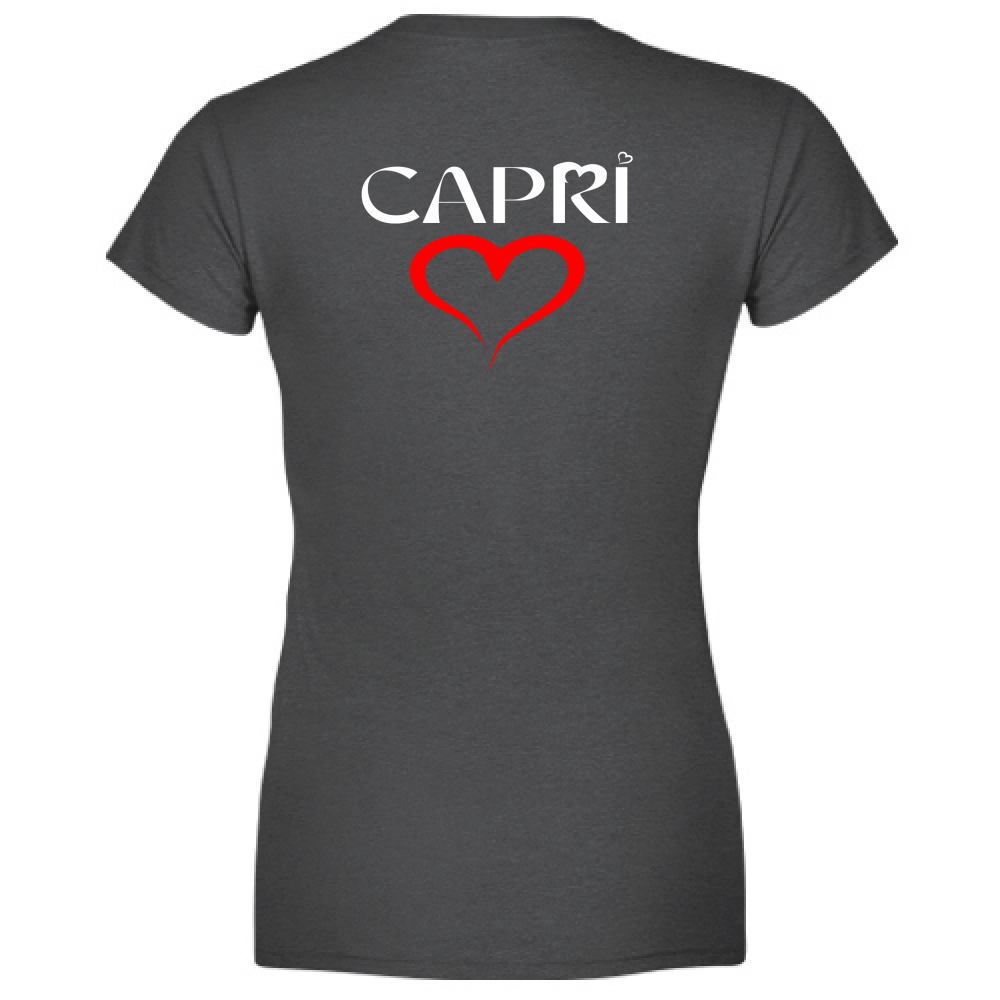 T-Shirt Donna CUORE CAPRI ROSSO
