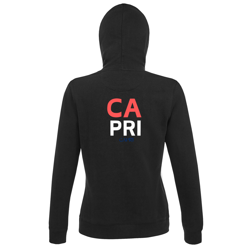 Hoodie Premium Women CAPRI DESIGN SCRITTA ROSSA