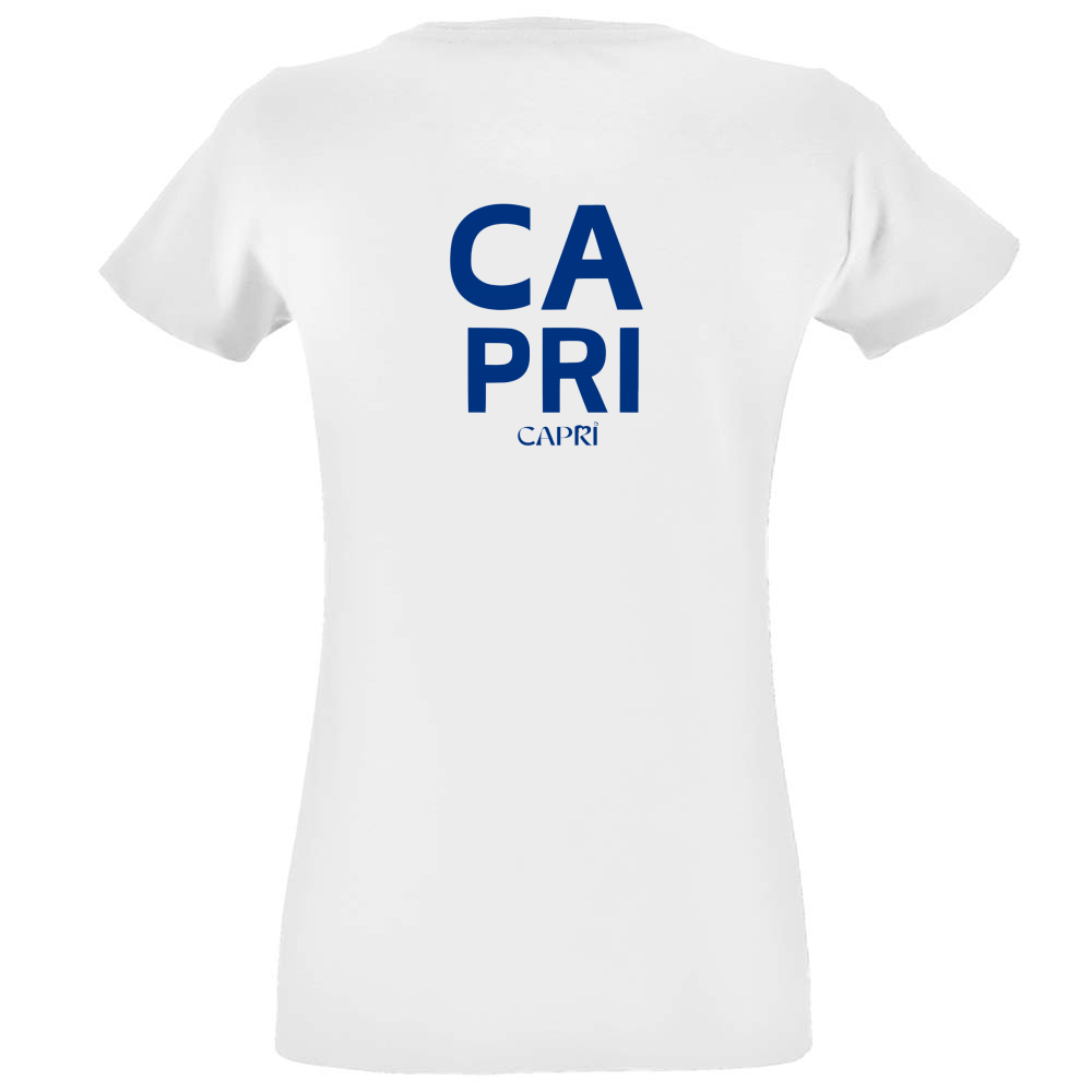 T-Shirt Women Fit CAPRI DESIGN SCRITTA BLUE