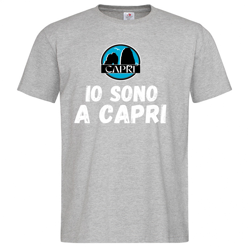 T-Shirt Men Premium I AM IN CAPRI WHITE WRITING