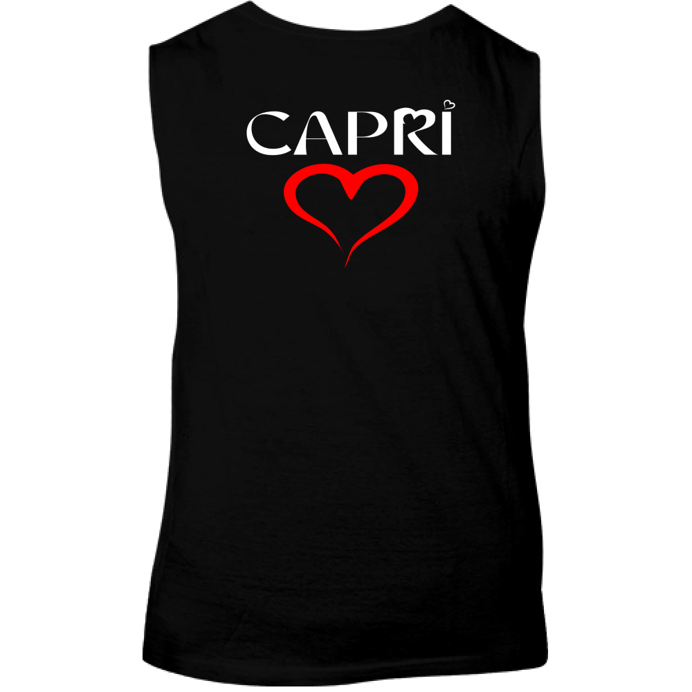 Unisex Tank Top HEART CAPRI RED