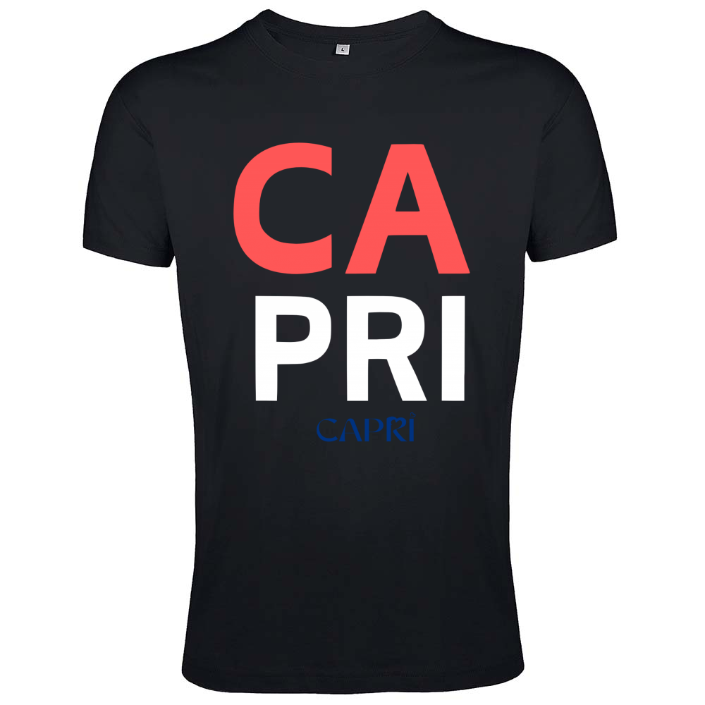 T-Shirt Men Fit CAPRI DESIGN SCRITTA ROSSA