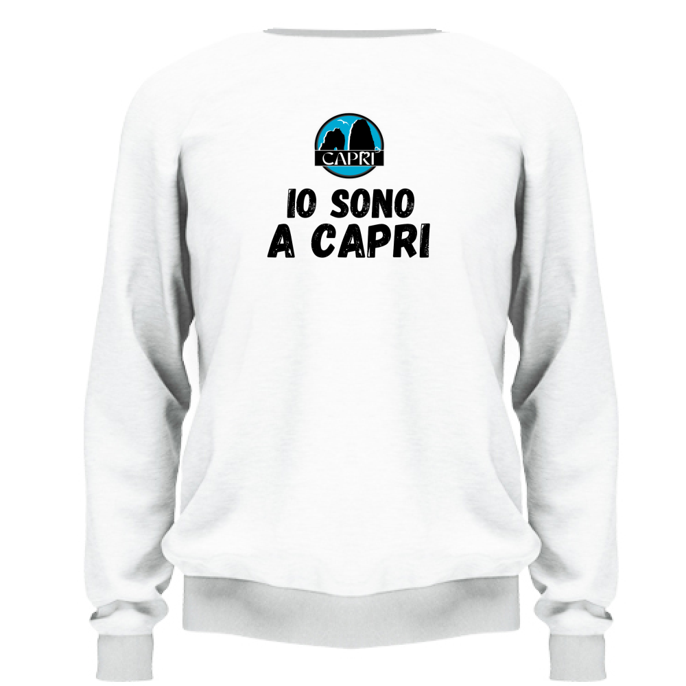 Felpa Unisex IO SONO A CAPRI SCRITTA NERA