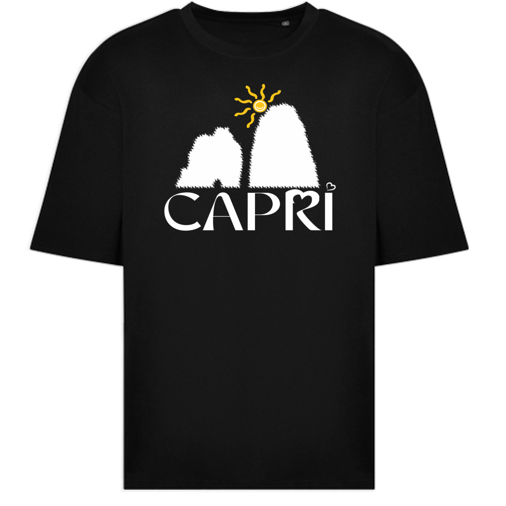 Oversize T-Shirt CAPRI HAPPY FARAGLIONI WHITE