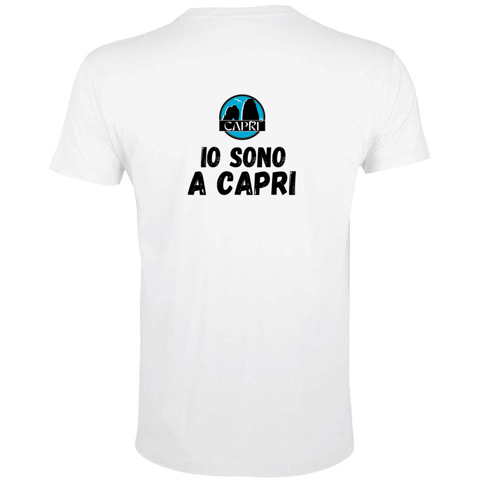 T-Shirt Men Fit IO SONO A CAPRI SCRITTA NERA