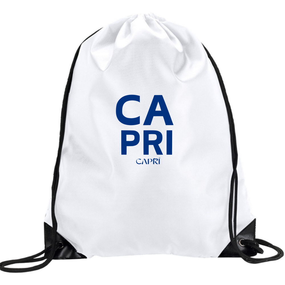 CAPRI DESIGN BLUE WRITING BACKPACK