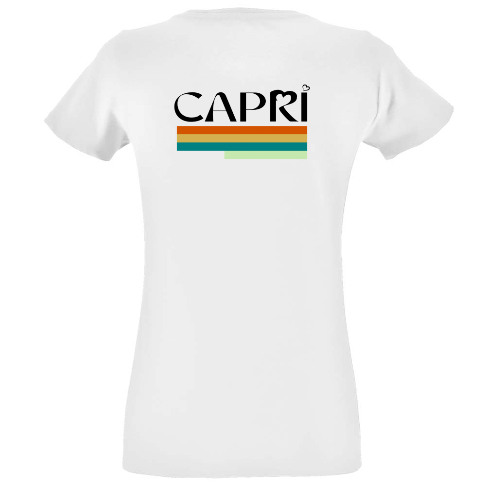T-Shirt Women Fit CAPRI TECNICOLOR SCRITTA NERA