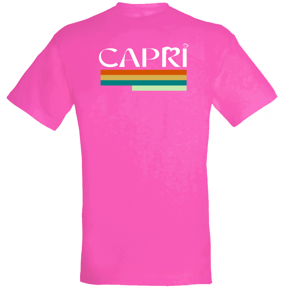 T-Shirt Unisex Dry Sport CAPRI TECNICOLOR SCRITTA BIANCA