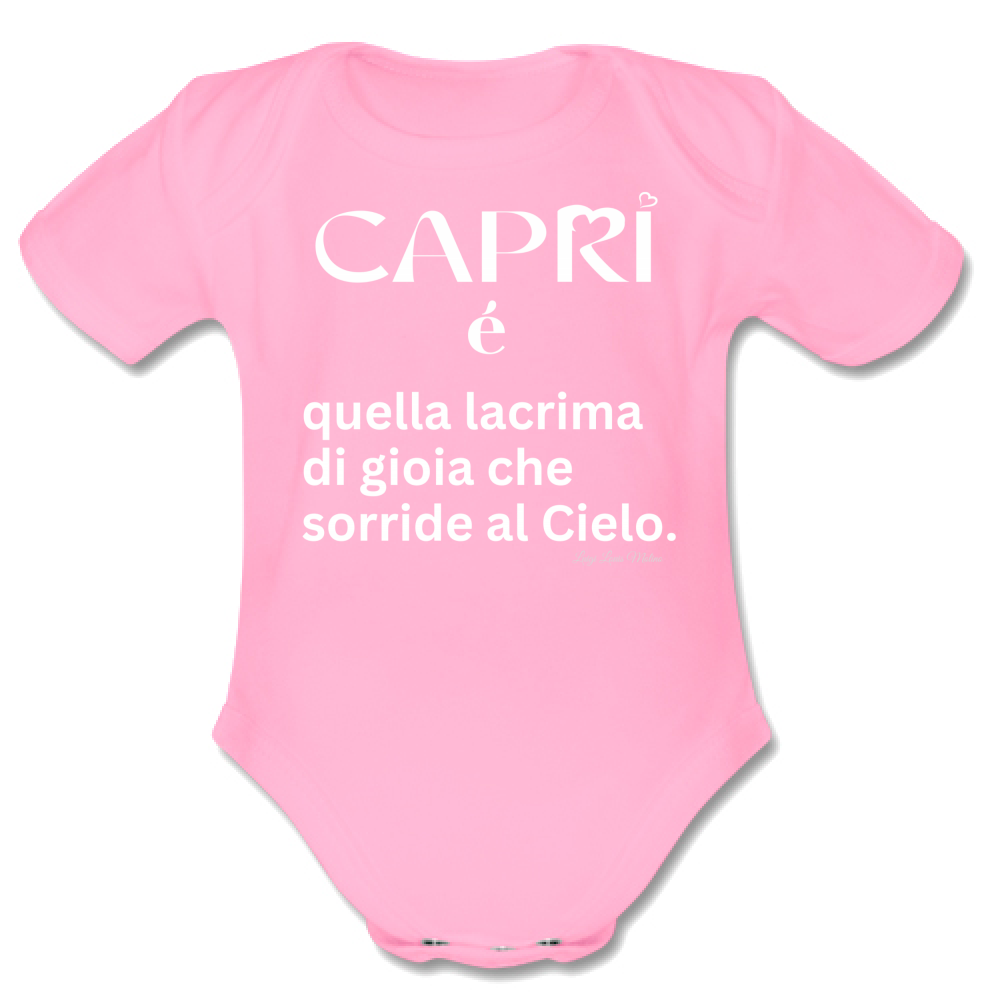Body Bambino Capri é quella lacrima di gioia scritta bianca