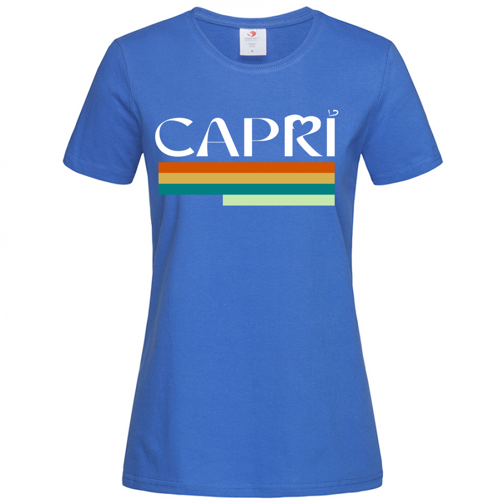 T-Shirt Women Premium CAPRI TECHNICOLOR WHITE WRITING