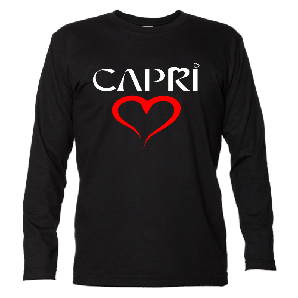 Unisex Long Sleeve T-Shirt HEART CAPRI RED