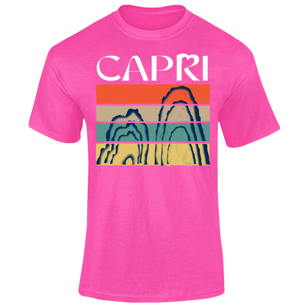 T-Shirt Unisex Dry Sport CAPRI PORZIONI FARAGLIONI SCRITTA BIANCA
