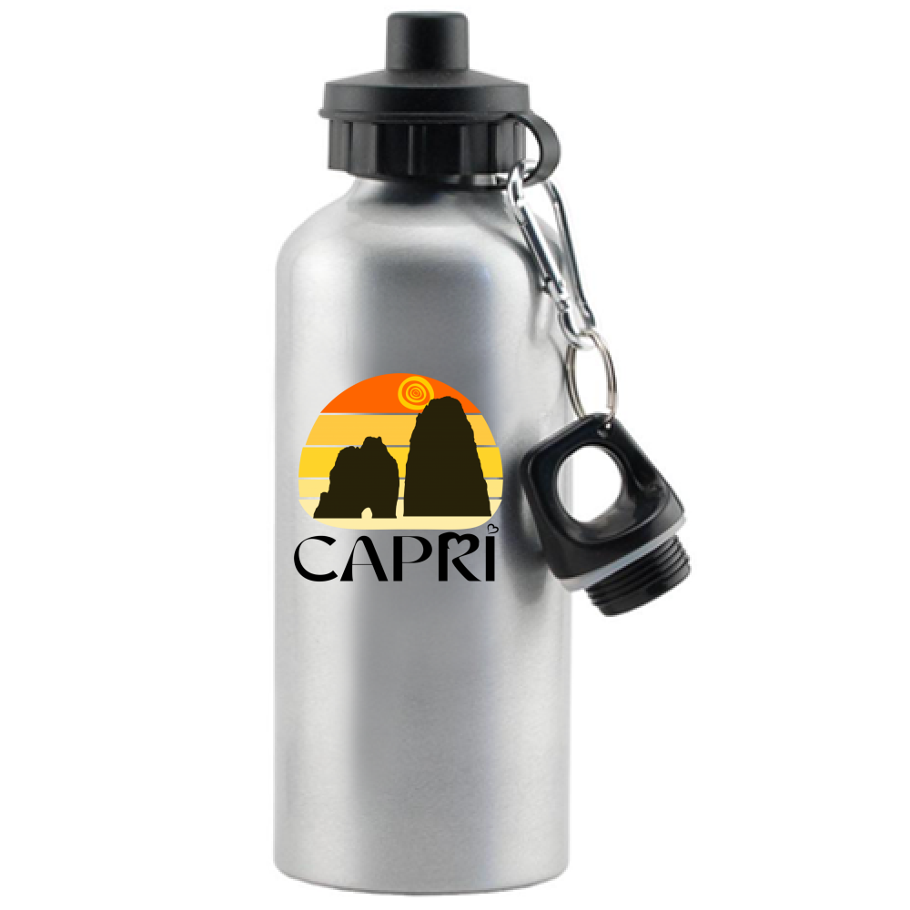 Borraccia CAPRI TRAMONTO VINTAGE SCRITTA NERA